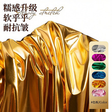 弹力氨纶亮面烫金布料舞台装饰演出服装连衣裙手工桌布婚庆面料