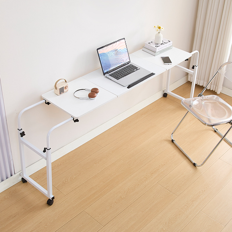 Mesa de cama de doble escritorio elevable móvil perezosa mesa de lado de la cama del dormitorio escritorio de computadora de oficina image 3