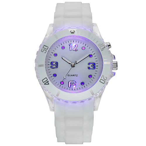 New Large Dial Silicone Watches Wholesale Glowing Watches for Middle School and High School Students Sports Cross-border Supply