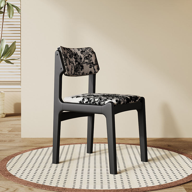Silla de comedor de madera sólida retro silla de respaldo de bolsillo silla de escritorio silla de oficina silla de escritorio