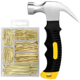 350pcs小钉子,挂墙钉锤子和套装用于挂画挂画套件图片挂钉套盒