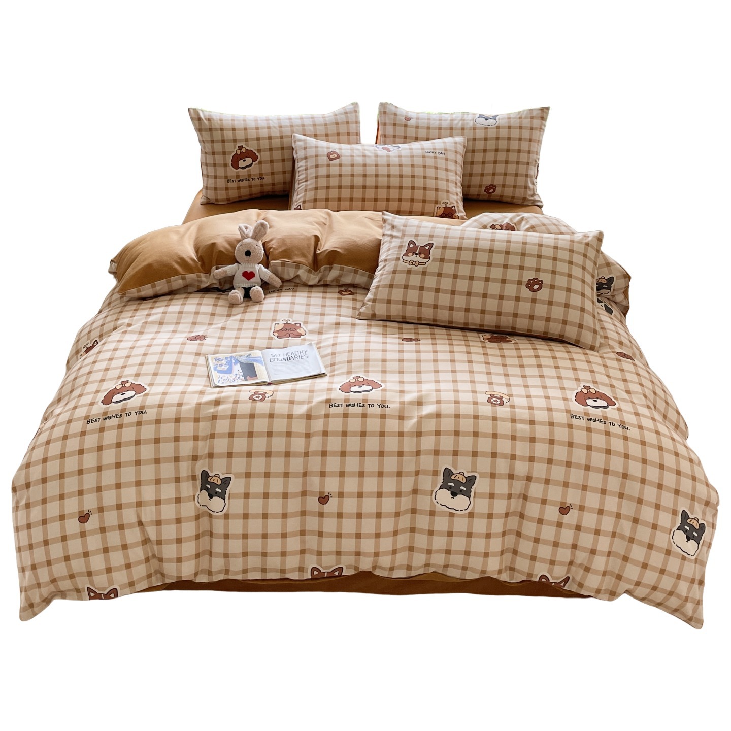 Classe A de alta gama algodón abrasión cuatro piezas set 100 algodón puro engrosado colchón cama Kasa2025 nuevo otoño invierno ropa de cama
