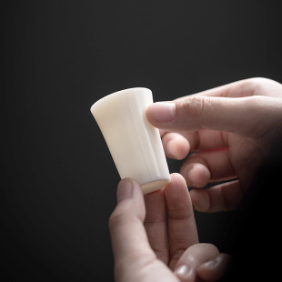 Raw Ore Handmade Suet Jade Porcelain Fragrant Cup Ceramic Small Tasting Cup Kung Fu Tea Set Cup Tea Cup Dehua White Porcelain