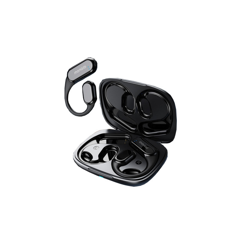 モンキーモンキー B8 耳掛け式骨伝導ワイヤレス Bluetooth ヘッドセット IPX68 防水、水泳用、大容量バッテリー、長時間使用可能|undefined