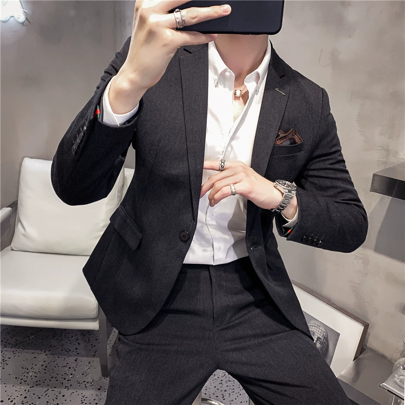 Set, suit, jacket, high-quality style, Korean style