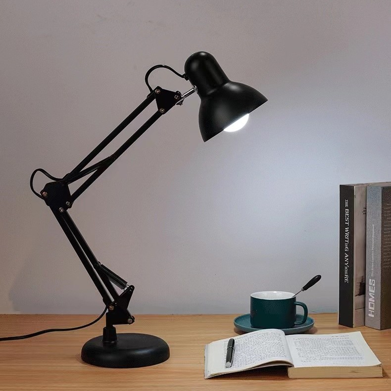 Brazo largo plegable telescópico portátil escritorio de cabecera computadora de oficina protección de ojos atmósfera lámpara de mesa lámpara mayorista cabecera