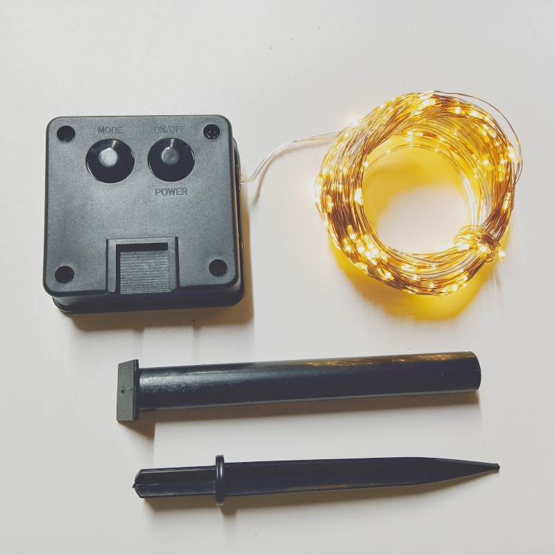 LED luz de alambre de cobre al aire libre luz solar cadena de luz jardín impermeable gypsophila atmósfera de decoración navideña luz de color pequeña al por mayor