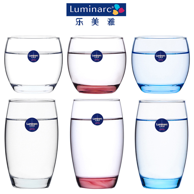 Lemeiya Glass Cup Water Cup Household Juice Cup Mouthwash Flower Tea Living Room Set Large Belly Cup Round Belly Cup Heat-Resistant