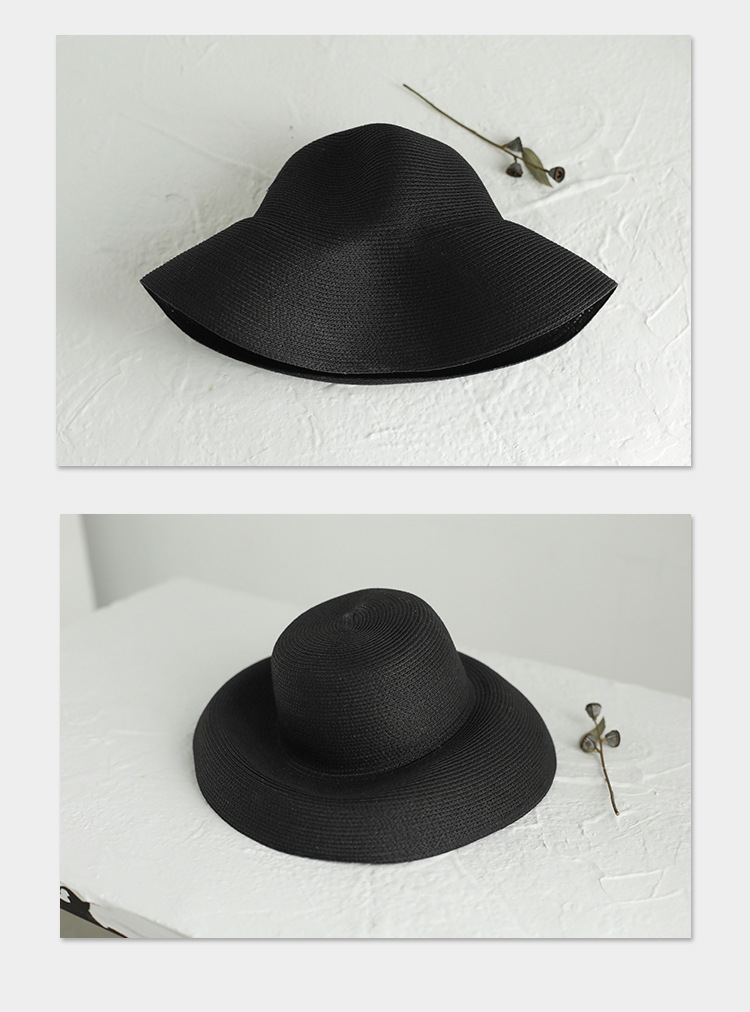 Women's Elegant Streetwear Stripe Wide Eaves Sun Hat Straw Hat display picture 6