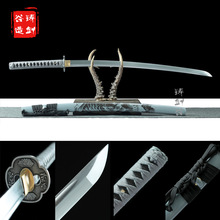 龙泉铸剑谷 外贸批发一体式打刀居合道刀剑65锰东洋日本刀未开刃