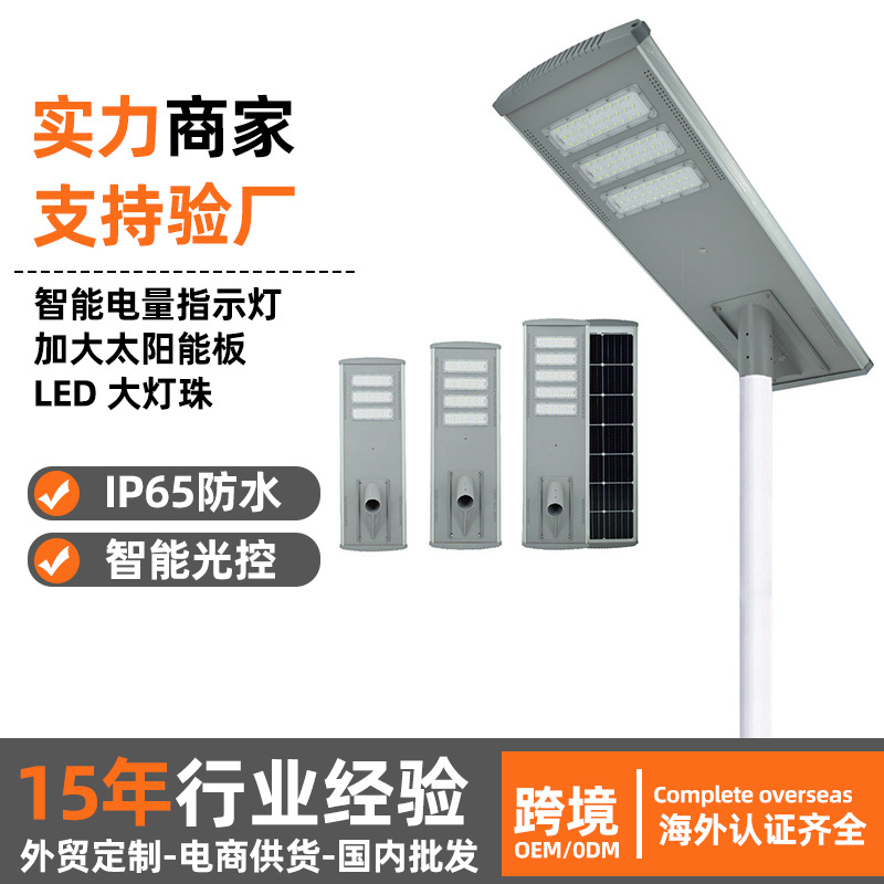 Transfronterizo integrado lámpara solar 30W40W60W80W integrado fabricante de lámpara solar