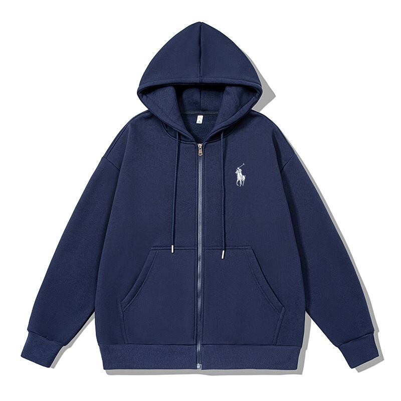 Foreign Trade Autumn and Winter Small Label Hooded Cardigan Sweatshirt Fashion Printed Hot Stamping Loose Large Size British Youth Zipper Top