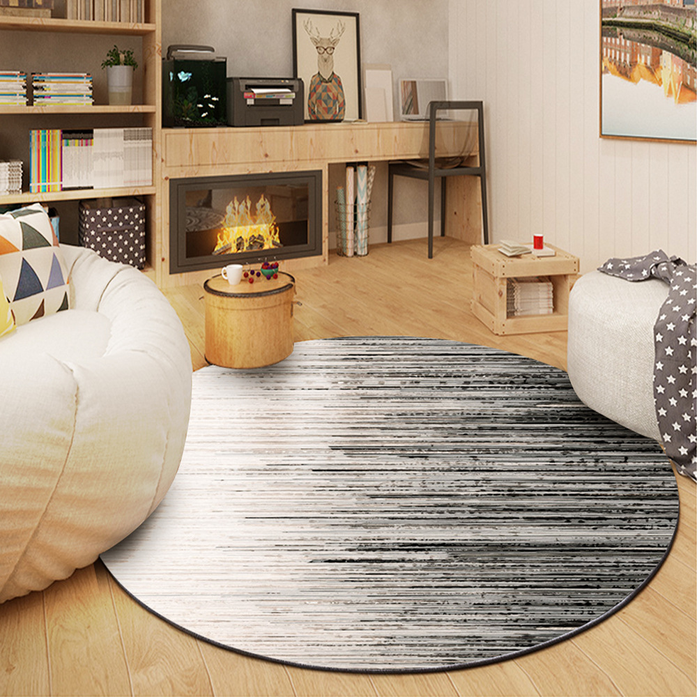 Tapete Redondo para Pie de Cama de Seda Artificial, Absorbente y Antideslizante para Sala de Estar image 25