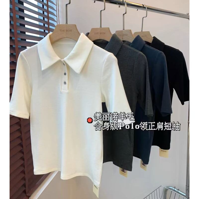 Pole Quality Merino Wool Soft Waxy Lightweight Stretch Fit Edition Polo Collar Fleece Short Sleeve N0311Y Pole Quality Merino Wool Soft Waxy Lightweight Stretch Fit Edition Polo Collar Fleece Short Sleeve N0311Y