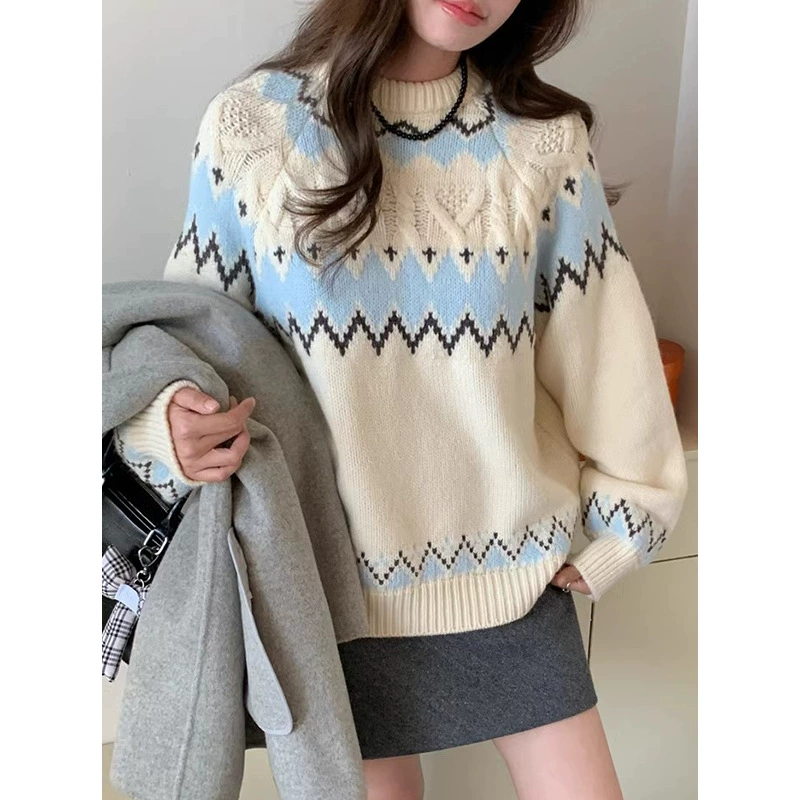 Свитер в рождественскую серию "Christmas Series" Atmosphere Fair Isle Sweater (Knit_859439715284)