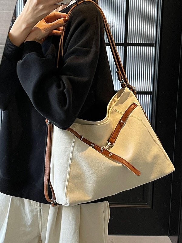 Bolsa de hombro de denim para mujeres 2025 primavera retro alta sensación bolso de hombro de gran capacidad tote bag de viaje