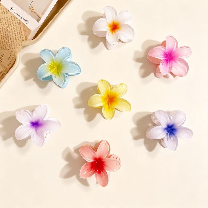 8cm Plumeria Flower Hair Clip, Colorful Bougainvillea Flower Hairpin, Travel Style Floral Hair Clip, Gradient Large Flower Clip 8cm Plumeria Flower Hair Clip, Colorful Bougainvillea Flower Hairpin, Travel Style Floral Hair Clip, Gradient Large Flower Clip