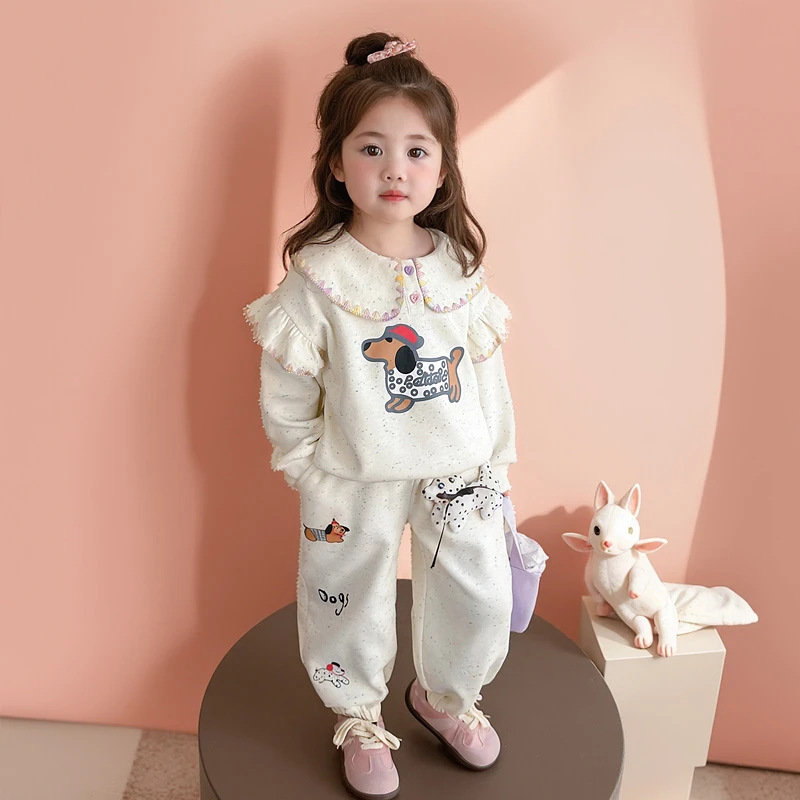 奶油腊肠狗休闲套装2025春秋装新儿童洋气时髦宝宝卫衣卫裤两件套|undefined
