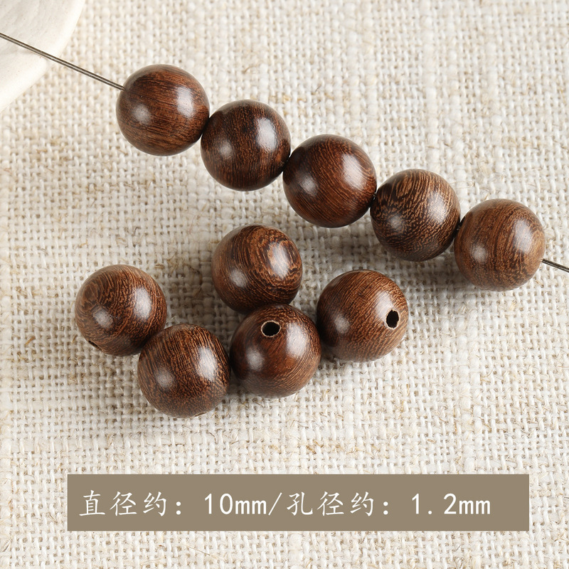 木质圆珠10mm绿檀血檀高油崖柏木珠手链手串珠子diy配件材料 散珠|undefined