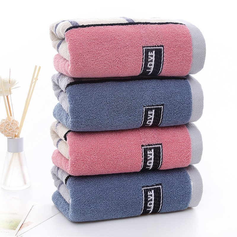 Towel pure cotton 120g thick face towel household adult couple face towel supermarket hand gift towel wholesale