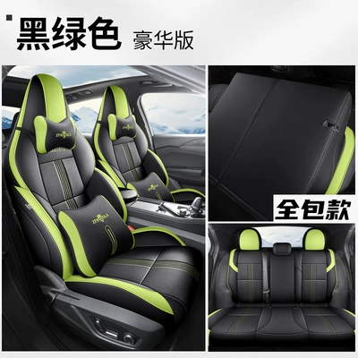 Modelə uyğun (Original) oturacaq örtükləri: Seat Cover Remix Pro/Hero - black-and-green-deluxe-version-all-in-one-rear-package-note-the-model-year