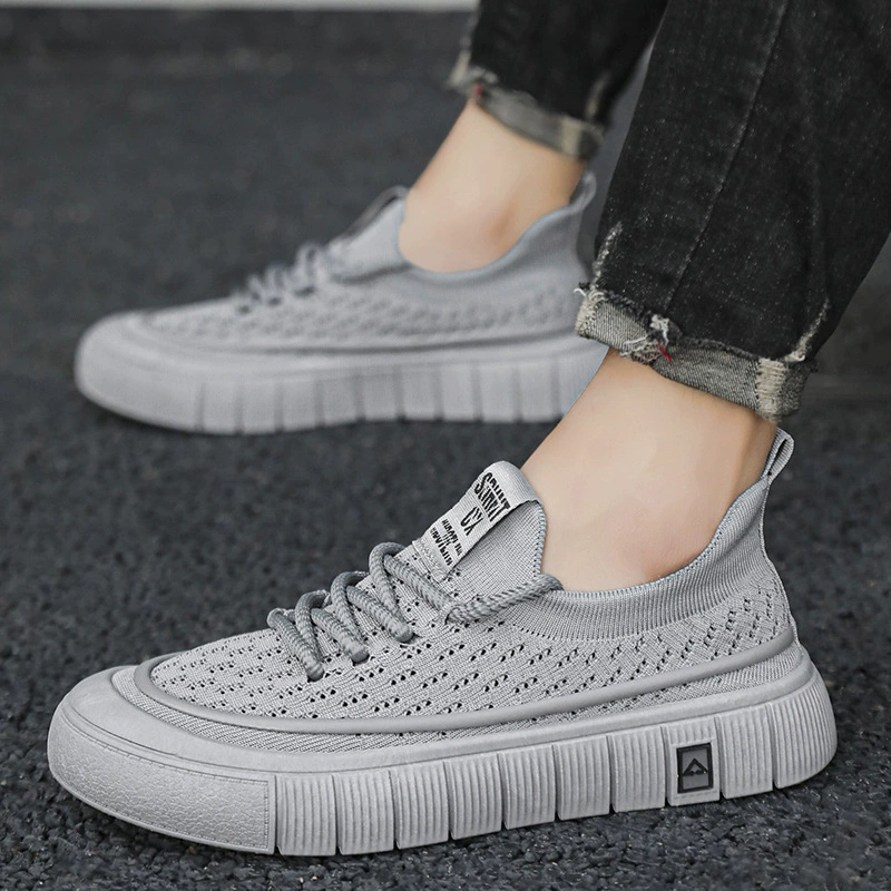 Мужская обувь 2024 новые летние сетчатые дышащие тонкие полые летающие сетчатые ботинки мужские повседневные кроссовки