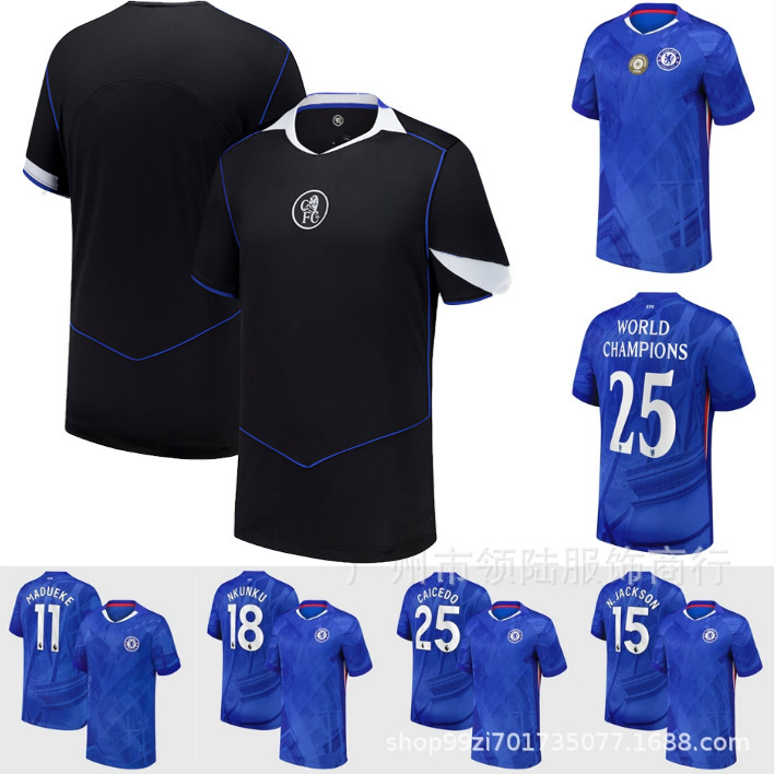 Cross-Border 2526 Chelsea Team Second Away Jersey Palmer Printed Champions League Title Home Football Shirt Dropshipping