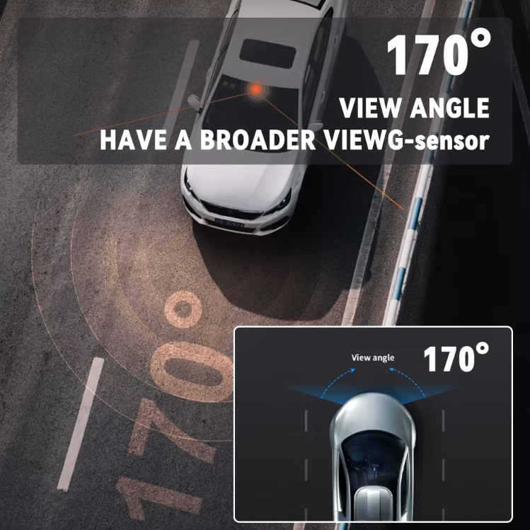 Triple-lens dashcam 1080P high-definition three-camera WIFI connection night vision wide-angle car recorder