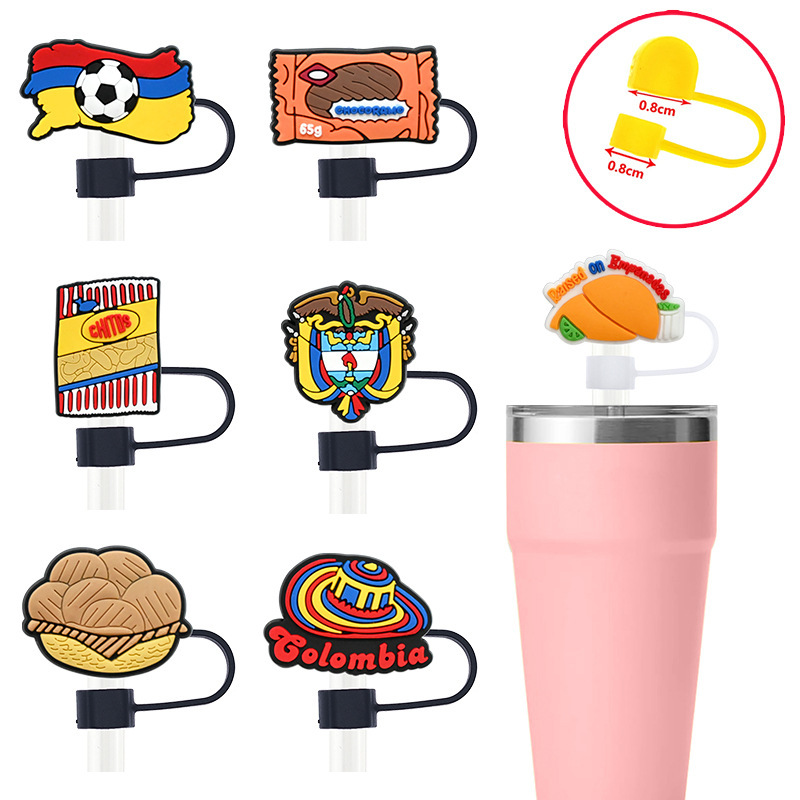 Creative New Colombian PVC Soft Adhesive Patch DIY Accessories Mobile Phone Case Cave Shoes Flower Refrigerator Stickers