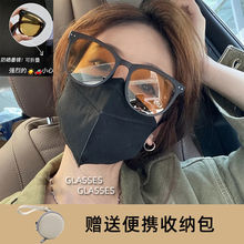 新款蕉下同款折叠墨镜女 ins时尚复古运动眼镜防紫外线偏光太阳镜