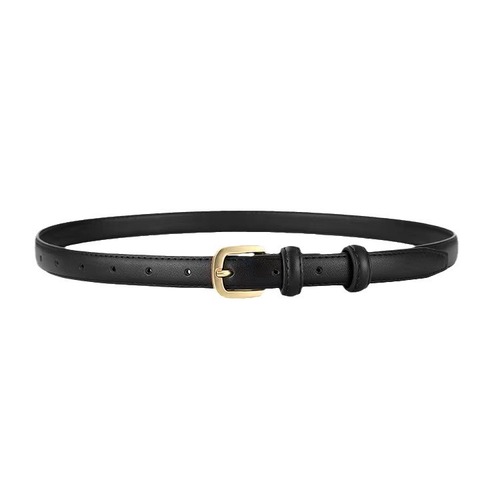 Ladies' waist belt, slim simple black fashionable decoration, perfect match with dresses, tied waist slim jeans belt