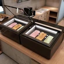 台式冰淇淋展示柜商用手工冰棒冷冻柜悬停款小型gelato冰激凌柜