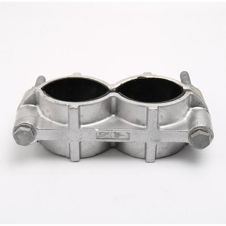 一字型铝合金电缆夹具JGW(2)-7-8-9-10-11两线用高压电缆固定夹