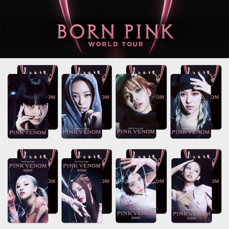 Blackp Pink Venom Jisoo Rose Photo Card New Album Pink Venom Peripheral Photo Card