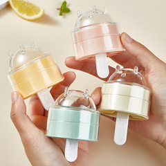 Summer wholesale plastic ice cube molds DIY cocktail refrigerator ice tray round ball easy to demold ice grid single with lid
