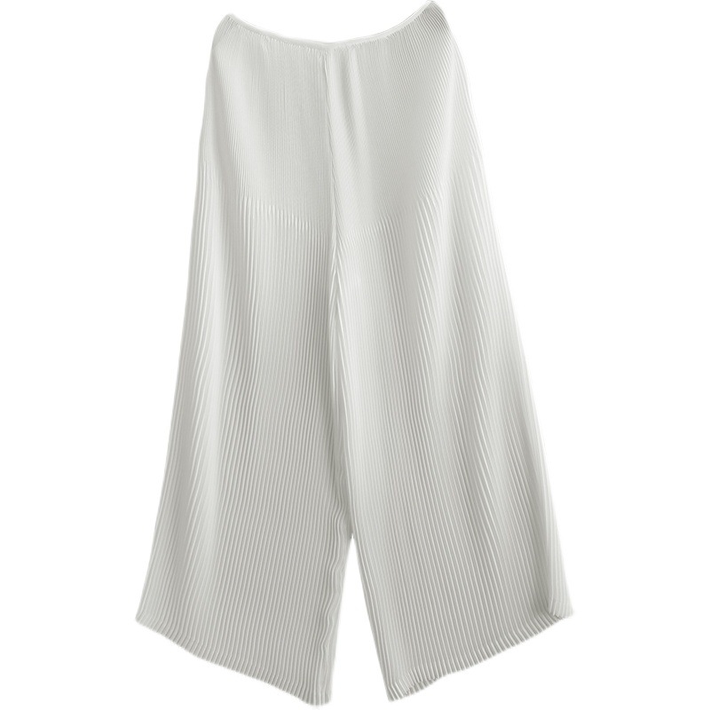 Pantalones anchos Miyake plisados K016 [en stock] de primavera/verano 2025, pantalones holgados de mujer, estilo drapeado, moda de alta gama.