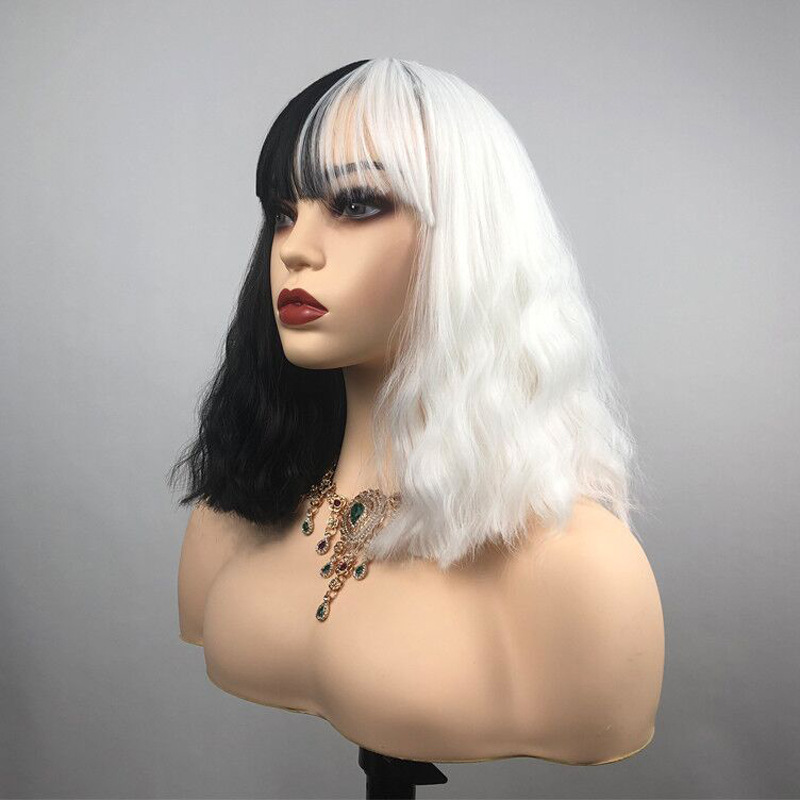 Unisex Fashion Street High Temperature Wire Bangs Long Curly Hair Wigs display picture 3