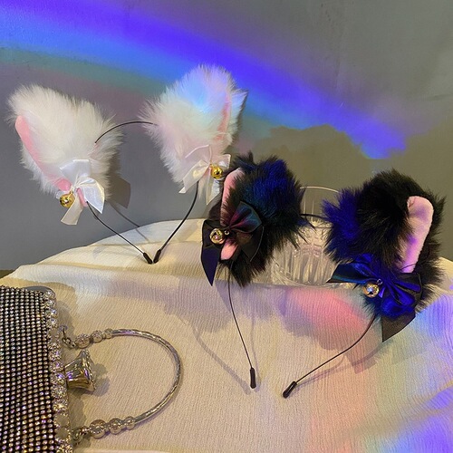 Internet celebrity cat ear hairband hair accessory female fox headband headband cos maid animal ear hairpin cat cute hairpin