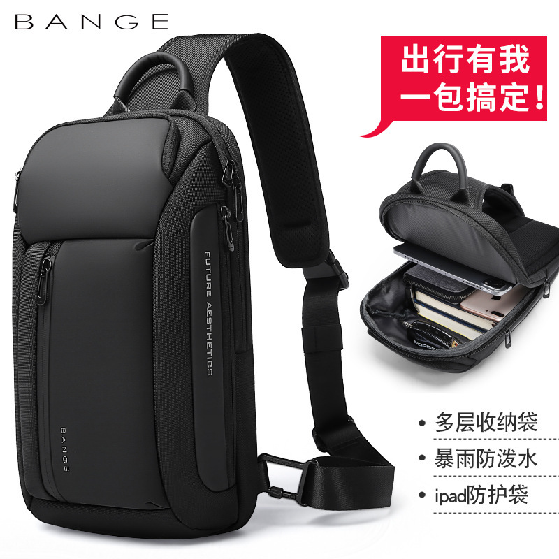 Bange Chest Bag Men's Bag Waterproof Men's Chest Bag Shoulder Bag Crossbody Bag Men's Casual Shoulder Bag Men's Sling Bag