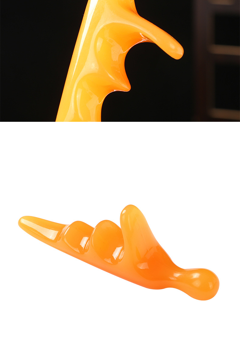 Triangle Foot Massage Stick Resin Guasha Tool for Sole Acupoint Leg Care Portable 14.5cm preparation