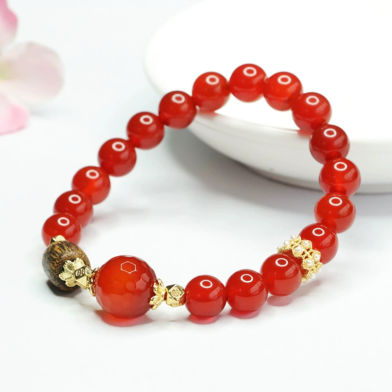 Органический оникс bracelet, коралловый древесный розарий, цепь, китайский стиль, оптом