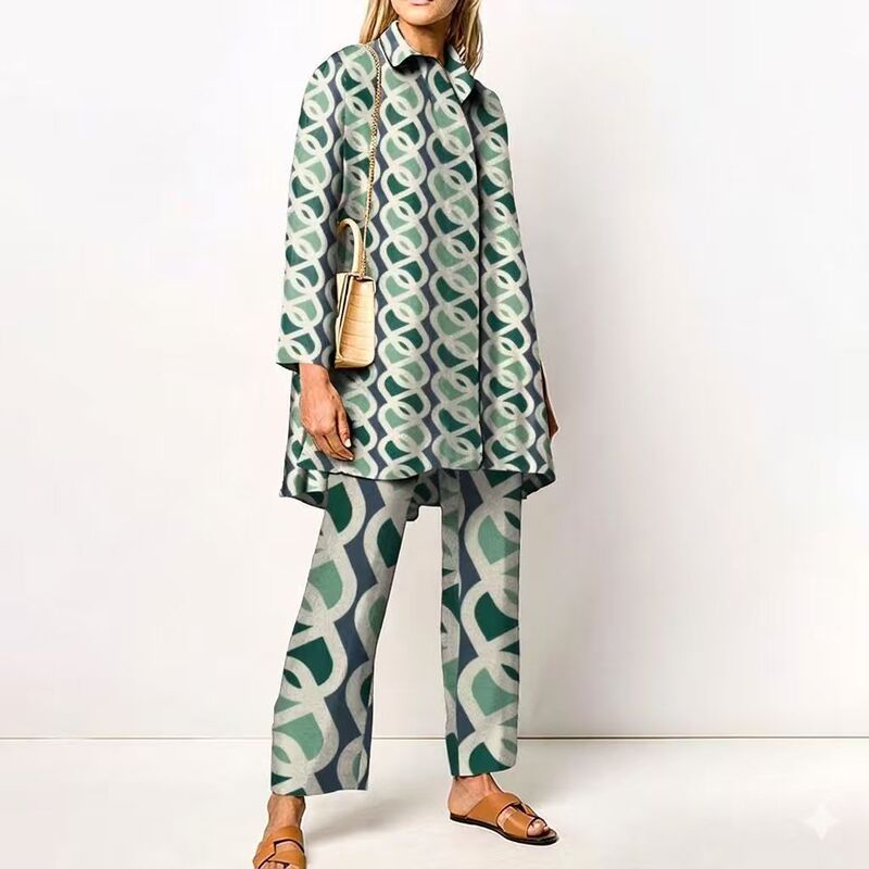 Foreign Trade Spring and Autumn Long Sleeve Women's Shirt suit Urban Personality Fashion Brand 3D Digital Printing Casual Women's Clothing Foreign Trade Spring and Autumn Long Sleeve Women's Shirt suit Urban Personality Fashion Brand 3D Digital Printing Casual Women's Clothing