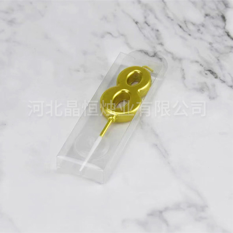 金メッキデジタルキャンドル誕生日パーティーケーキ装飾金銀色輝く時空0-9デジタルキャンドルボックス