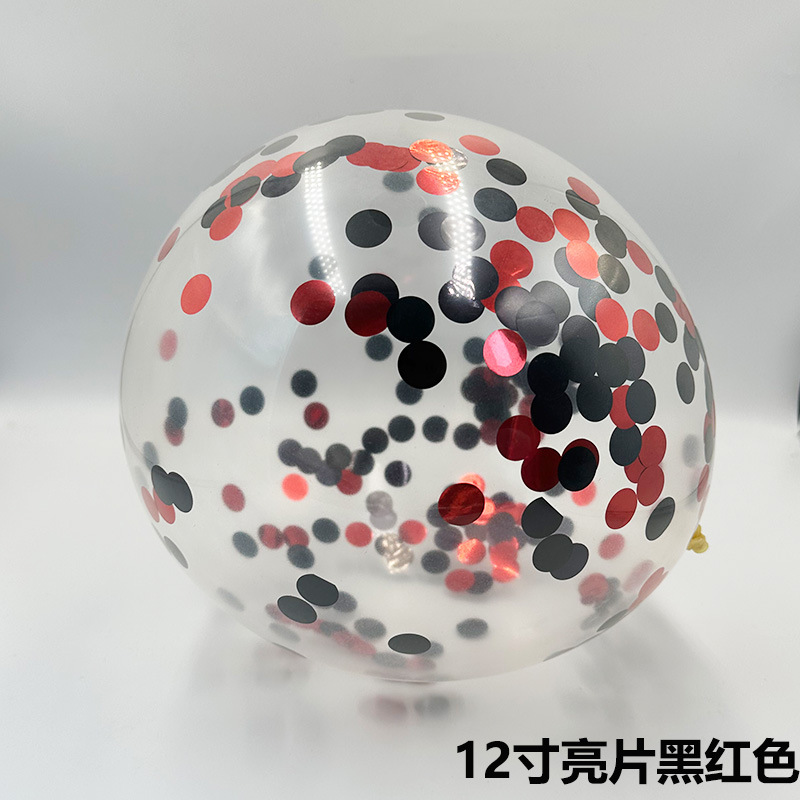 12 pulgadas globo de sequilla decoración de látex transparente globo de papel de decoración de boda fiesta de cumpleaños al por mayor