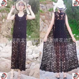 蕾丝衫雪纺衫;女式马甲;花边