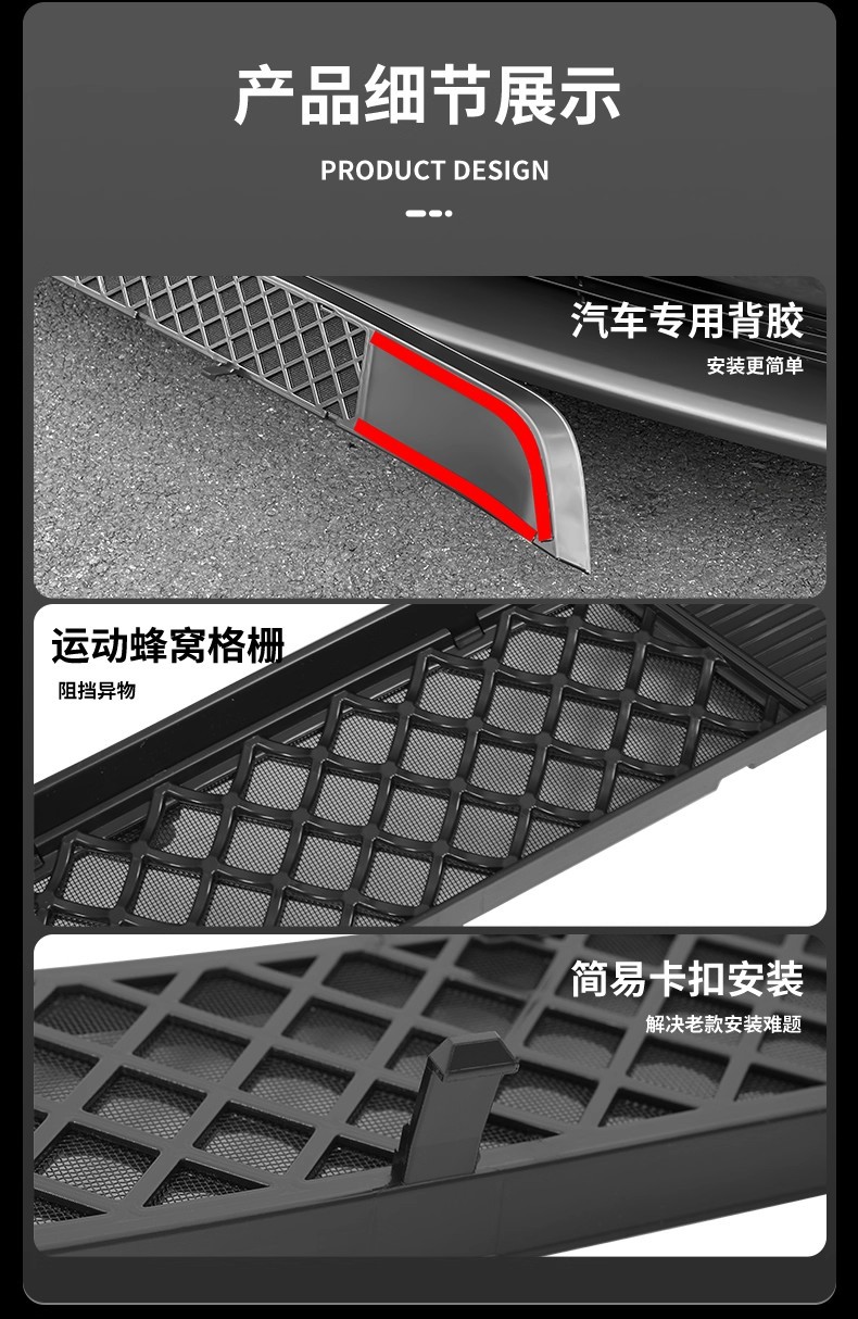 Suitable for the New Version of Tesla Model 3 Highland Removable Central Air Inlet Protective Cover Insect-Proof Net