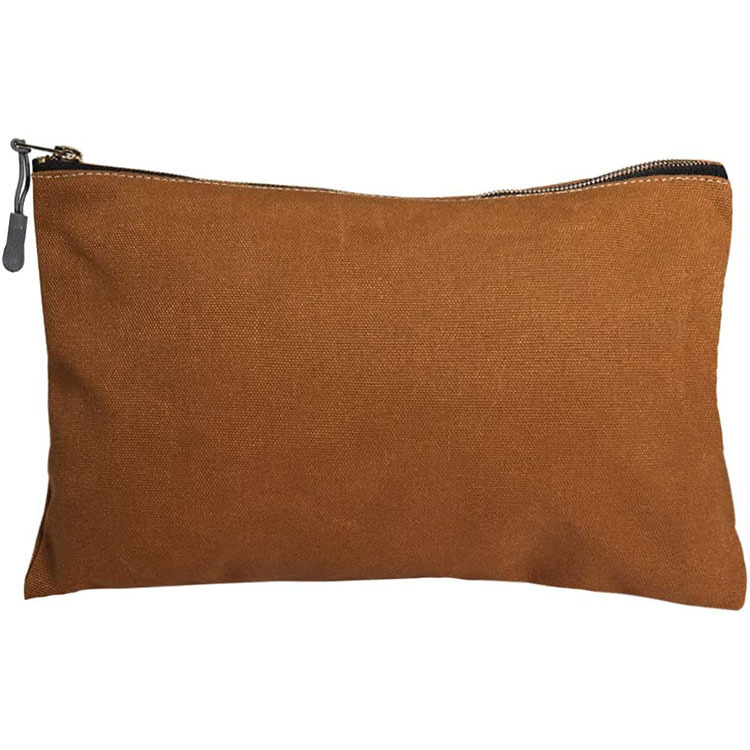 厂家定制16安过蜡帆布袋空白 工具收纳袋 木匠汽车维修拉链包批发