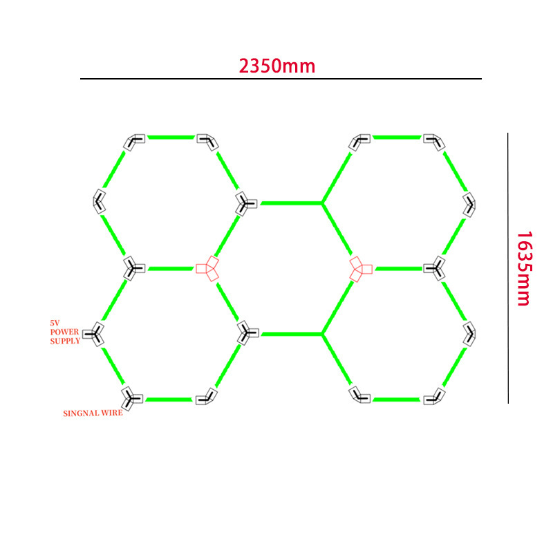Transfronterizos led luz de atmósfera RGB amplio voltaje 110V colorido panal lámpara hexagonal para garaje lavado de automóviles panal lámpara de empalme