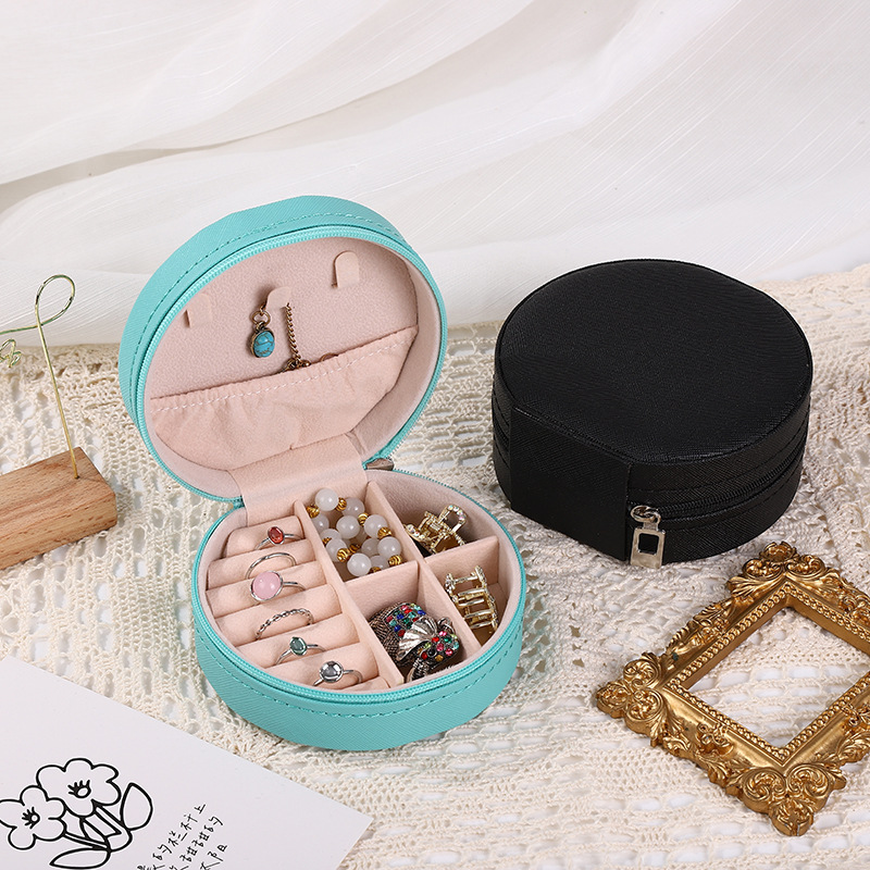 Fashion Solid Color Pu Leather Jewelry Boxes 1 Piece