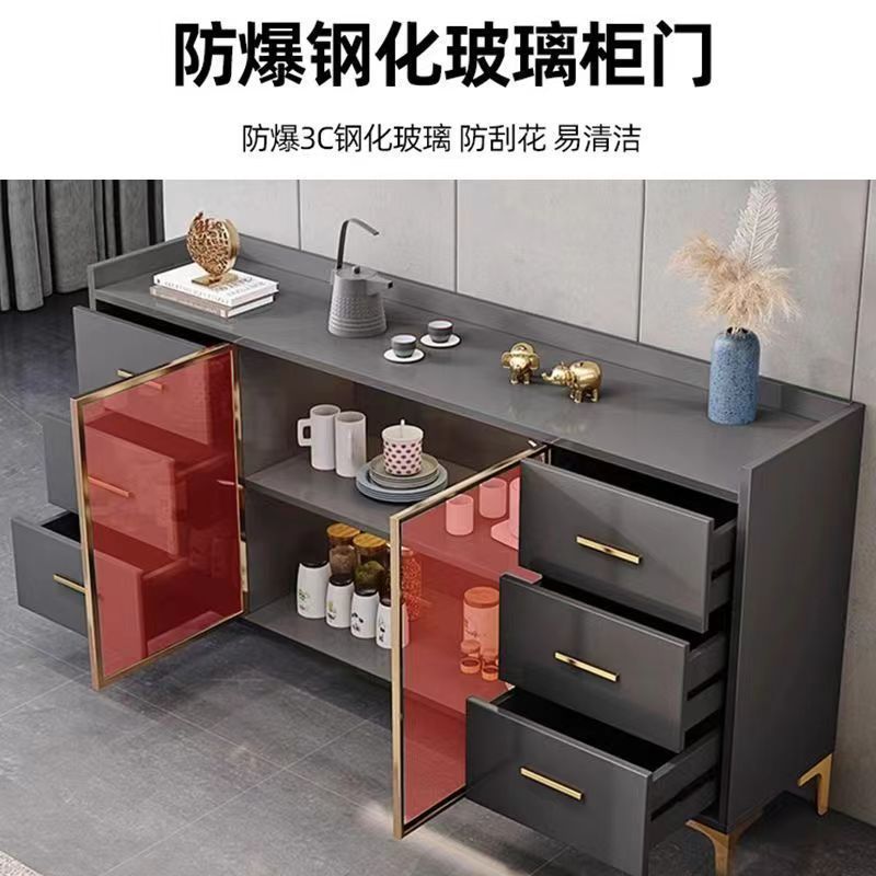 Gabinete de comedor moderno simple contra la pared armario de almacenamiento armario de almacenamiento sala de estar armario de almacenamiento de lujo ligero armario de microondas armario de té armario de vino